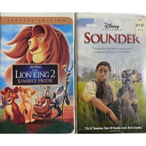 Lot of 4 New Children's VHS Movies Stuart Little 2 Ice Age Lion King 2 Sounder - Picture 4 of 10